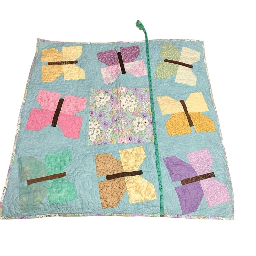 Colorful Butterfly Pattern Baby Quilt - Picture 4 of 4